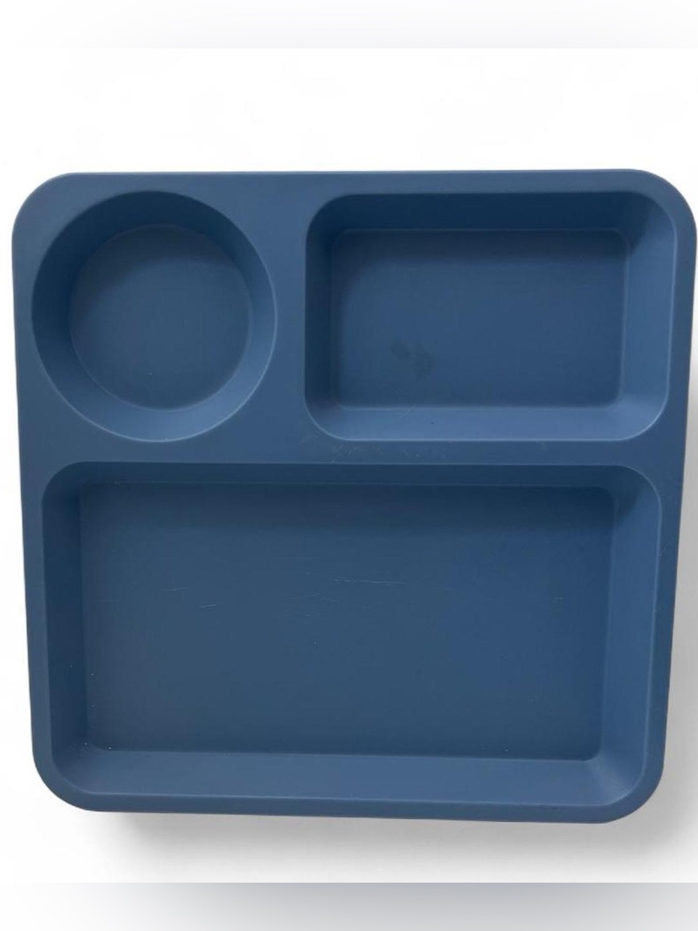Blue 3 Section Toddler Pillowfort Hard Plastic Plate Kids Dinnerware